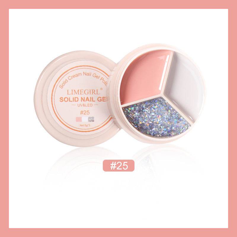 Cream Nail Polish Eye Shadow Bag - Mubimart