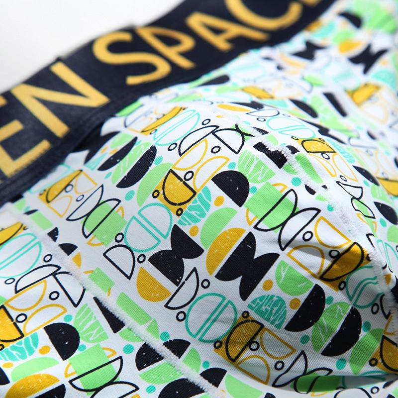 Ice Silk Fashion Printed Boxers - Mubimart