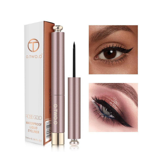 Rose Gold Beginner Liquid Eyeliner Waterproof Quick Dry No Halo Eyeliner - Mubimart