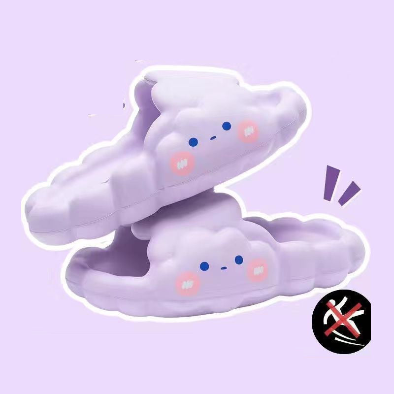 Home Bathroom Bathing Cloud Slippery Slippers - Mubimart -  