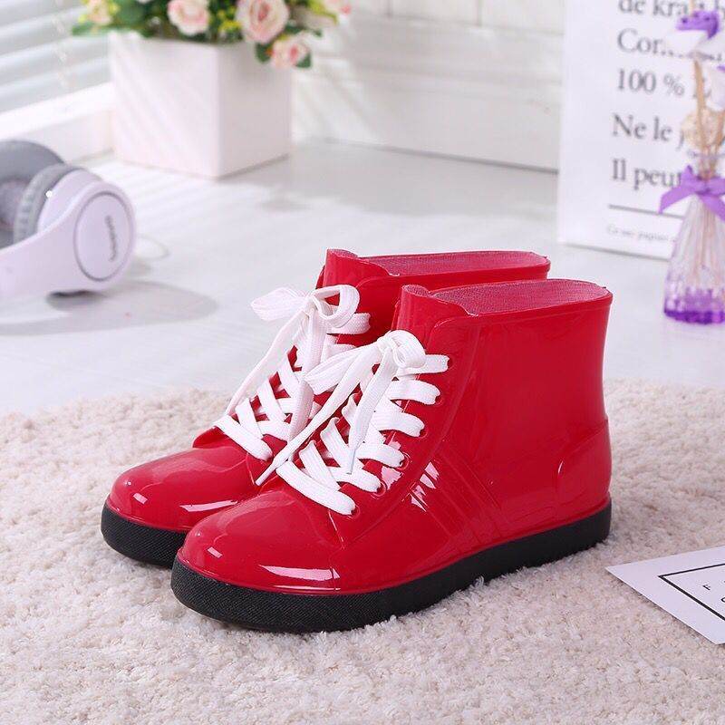 Women Fashion Style Outer Shoes Non-slip Rain Boots - Mubimart