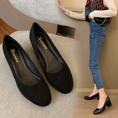 New Women's Black Professional High Heel Work Shoes