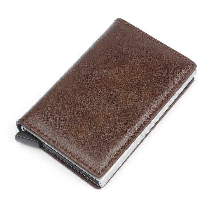 PU Automatic Card Card Holder RFID Multi-function Card Holder - Mubimart