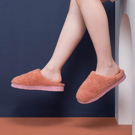 Furry Slippers Soft Winter Bedroom Slippers Women - Mubimart