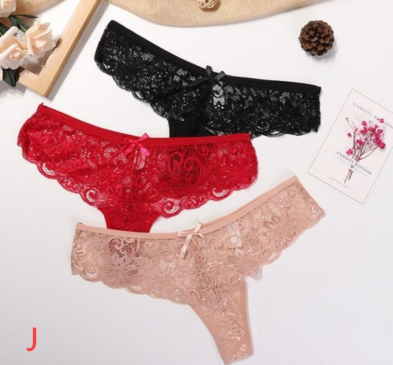 Woman Sexy Lace Thong - Mubimart -  