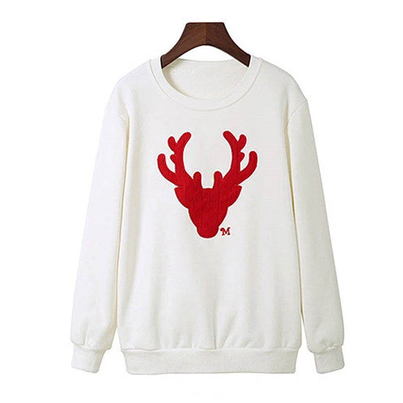 Christmas deer head long sleeve family wear - Mubimart -  