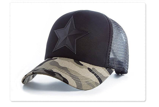 Pentagram Baseball Cap Camouflage Sun Hat Casual Hat Sun Hat Korean Men and Women Cap - Mubimart