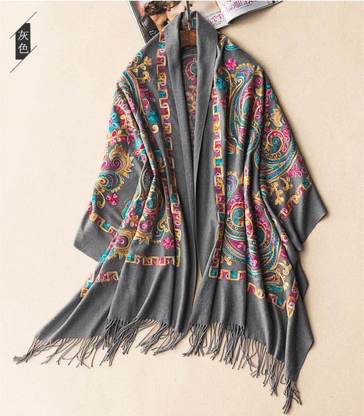 Chinese national style scarf with all kinds of shawls - Mubimart