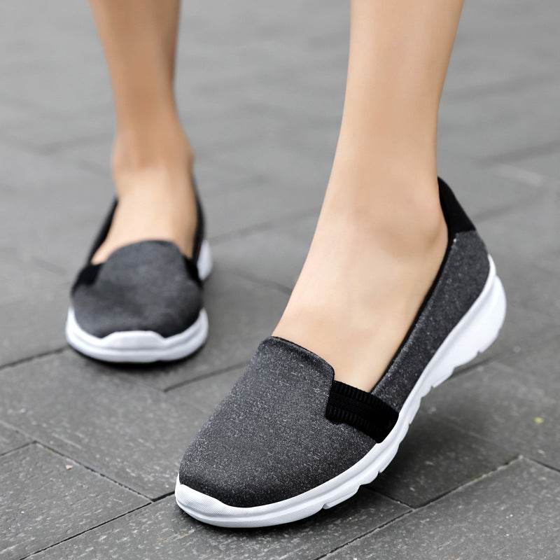 Soft Mesh Shoes Breathable Slip On Lazy Shoes Loafers Women - Mubimart