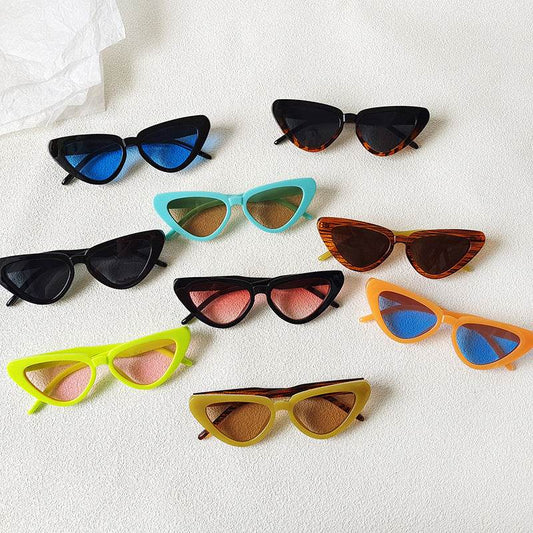 Retro Personalized Cat Eye Sunglasses Round Face High-grade Red Style Plain Face Personalized Glasses - Mubimart
