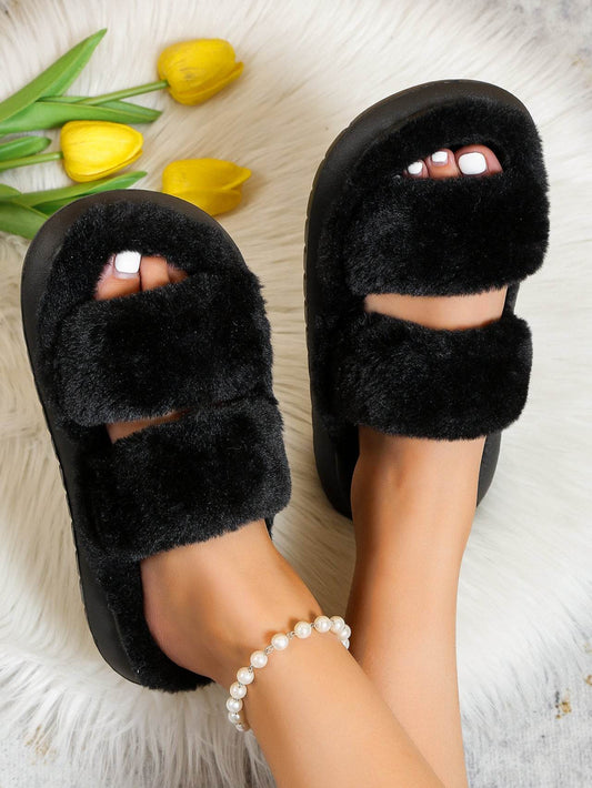 Thick Bottom Home Cotton Slippers Women - Mubimart