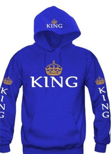 Blue King & Queen Hoodies - Mubimart