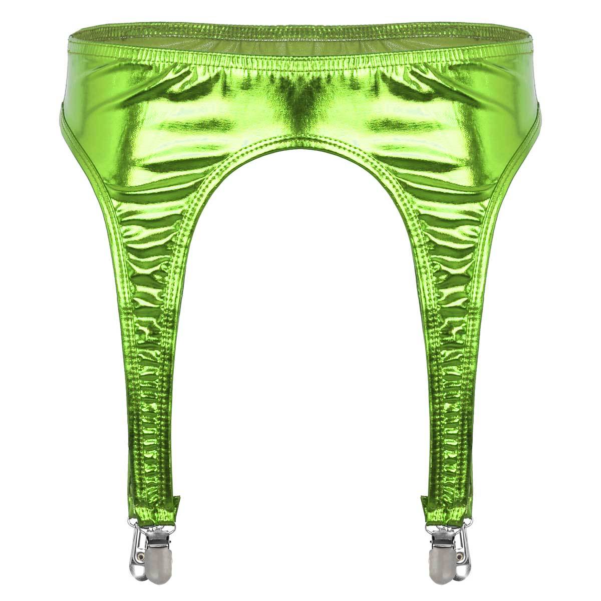 Patent Leather PU Leather Garter Belt - Mubimart -  