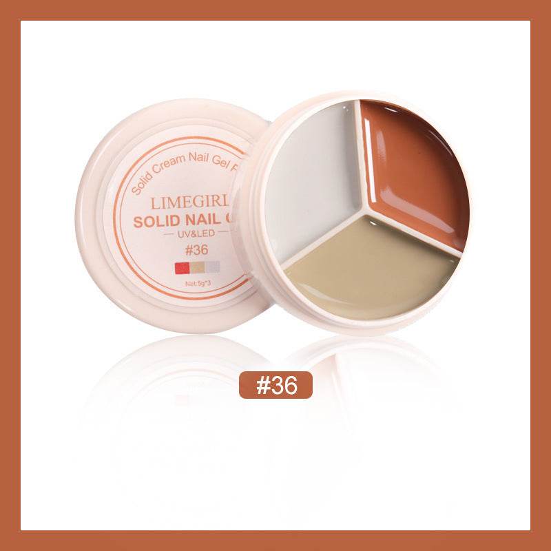 Cream Nail Polish Eye Shadow Bag - Mubimart