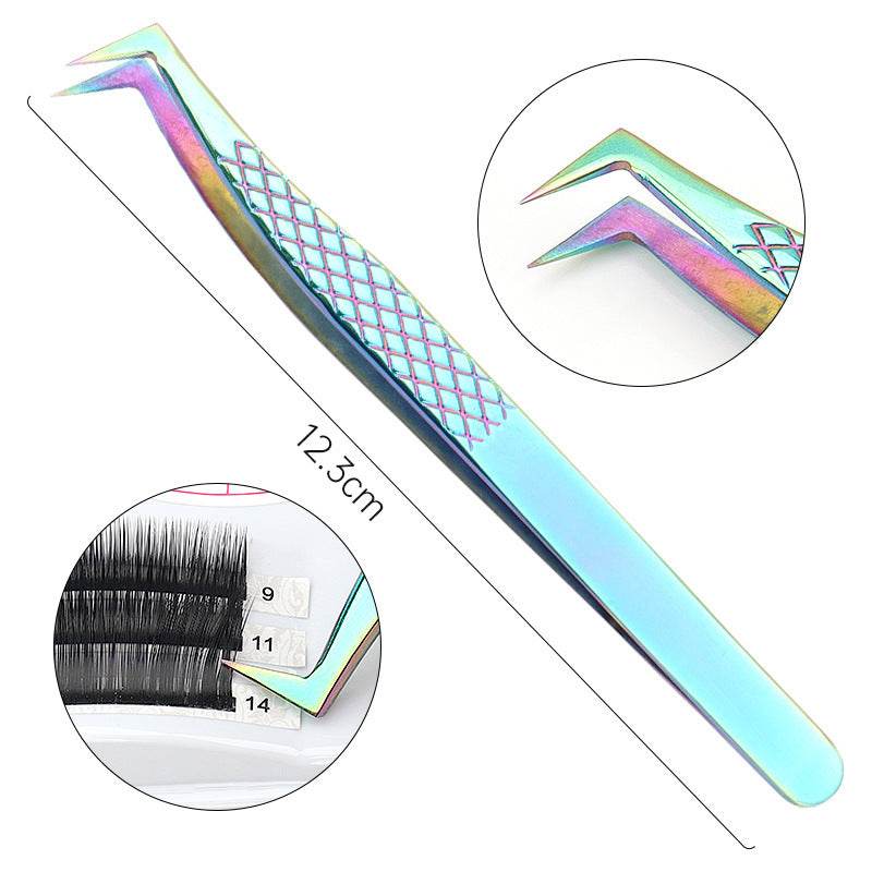 Grafting Eyelash Special Tweezers High Precision Fish Pattern Olecranon Tweezers Stainless Steel Eyelash Tweezers - Mubimart