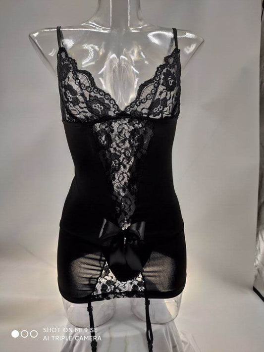 Sexy Lingerie European And American Suspender Skirt Plus Size Uniform Temptation Suspender Pajamas Sexy Nightdress - Mubimart