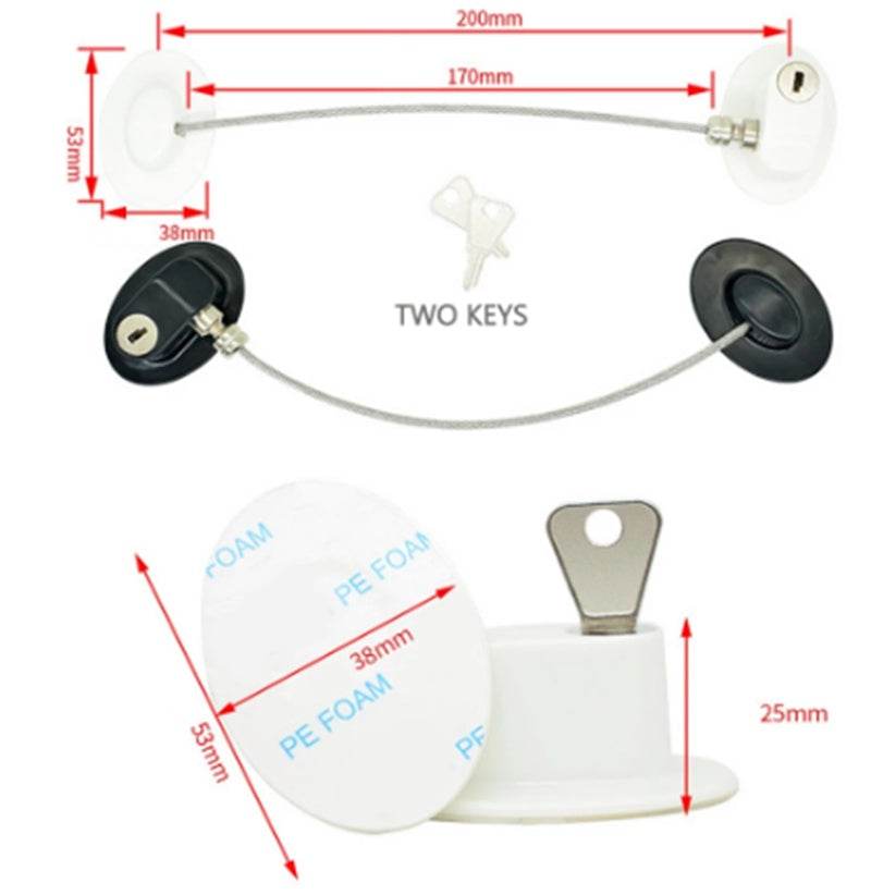 Refrigerator Lock Child Lock Sliding Door Lock - Mubimart