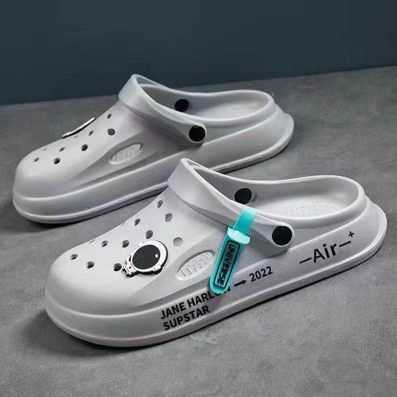 Astronaut Decor Slippers Summer Indoor Home Shoes Outdoor Garden Clogs Shoes - Mubimart