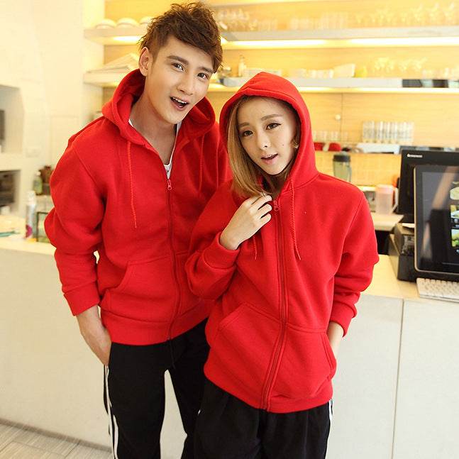 Hooded Pocket Zipper Matching Cardigan Hoodie - Mubimart