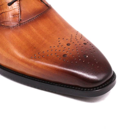 Casual British Oxford Retro Leather Men's Shoes - Mubimart