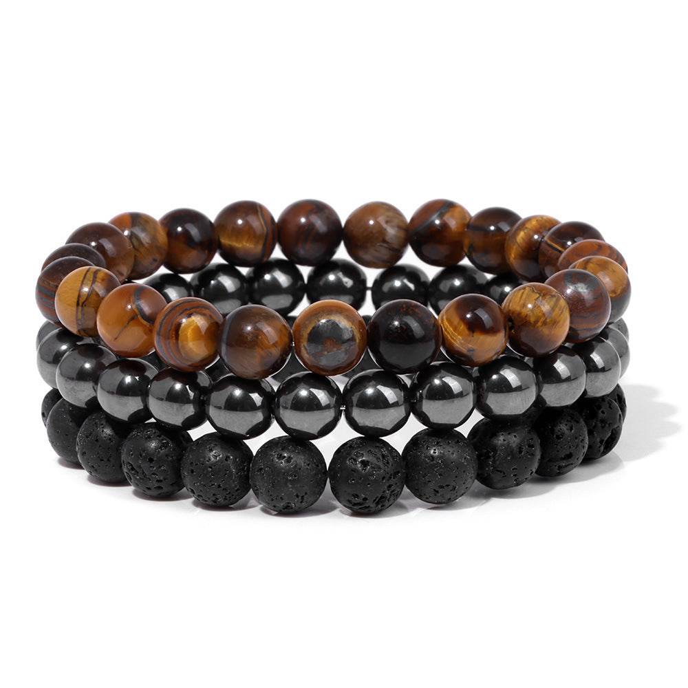 Natural Stone Bead Bracelet For Men - Mubimart
