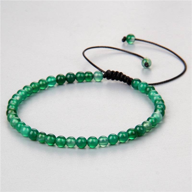 Adjustable Natural Raw Gemstone Beading Bracelet - Mubimart