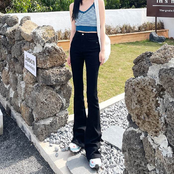 Women's Fashion Skirt High Waist Bootcut Jeans - Mubimart