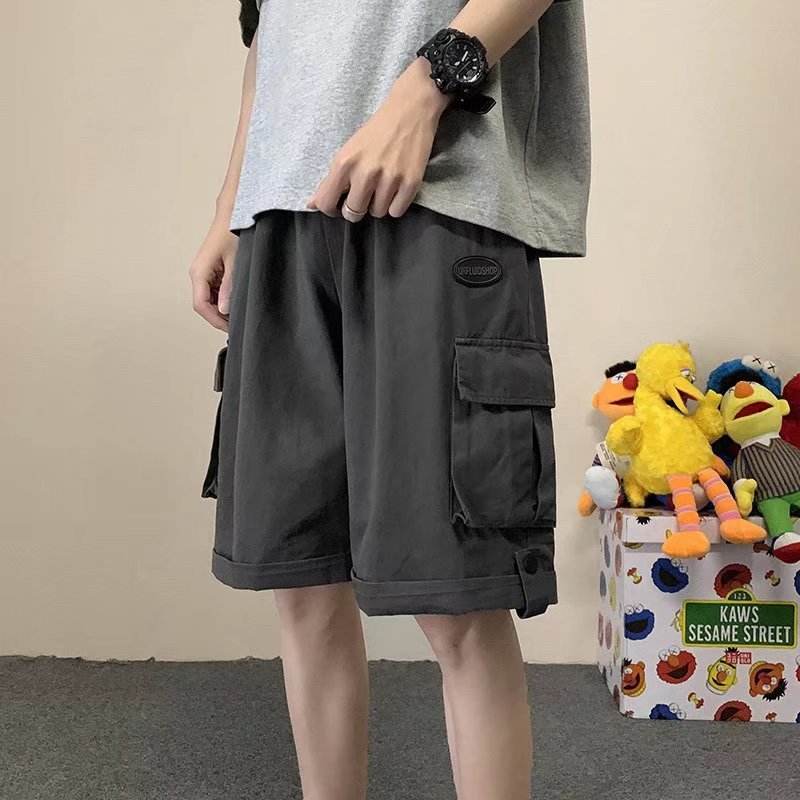Men's Straight Pocket Cargo Casual Shorts - Mubimart