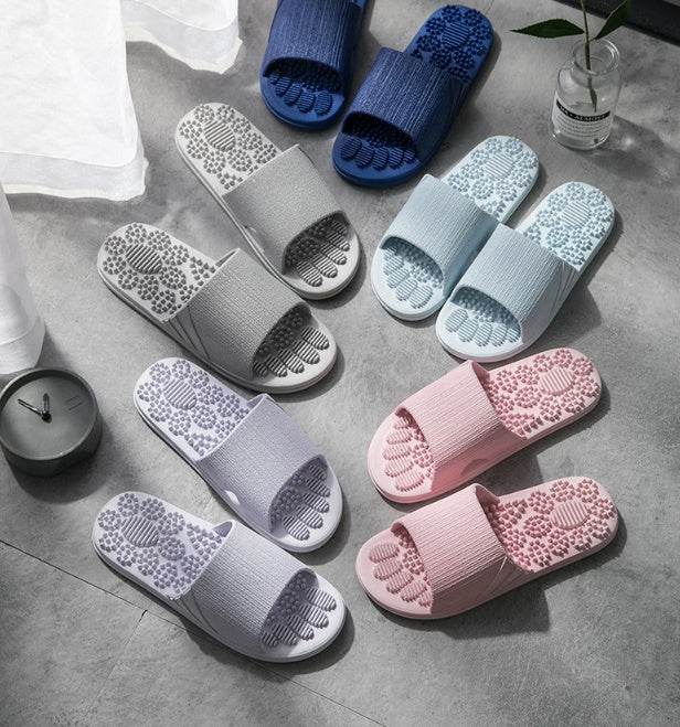 Reflexology Foot Massage Slippers Bath Slippers Tension Relief Acupuncture Feet Massager Household Slipper Foot Health Care - Mubimart