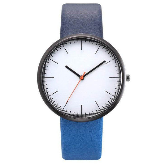 Women Watch Gray Contrast Leather Quartz Watch Women Watches Lovers Unisex Casual Ladies Wrist Watch Clock Relogio Feminino - Mubimart