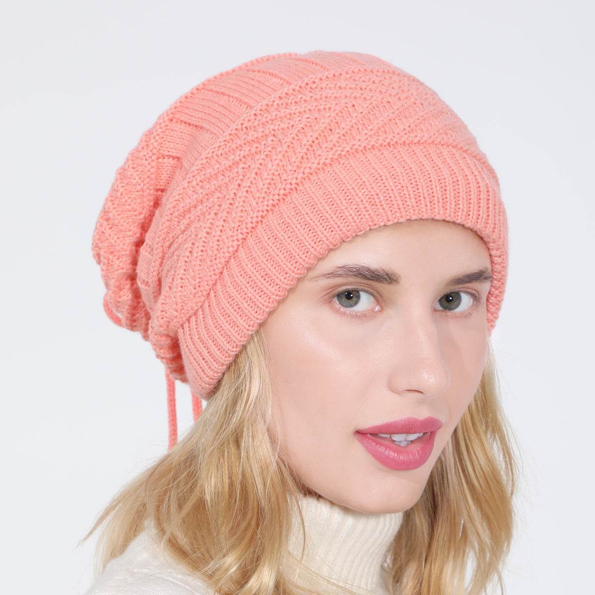 Winter Baotou hats plus velvet knitted men and women pullovers - Mubimart