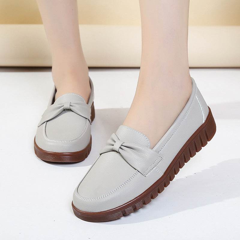 Women's Soft Bottom Soft Surface Comfort And Casual Flat Shoes - Mubimart