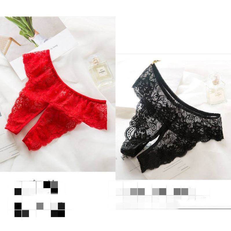 2 Pack Couple's Easy To Wear And Take Off Underwear T Back Female Regret Temptation Large Size 200kg Lace Massage - Mubimart