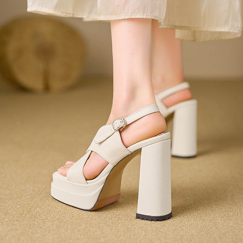 Fashion Personalized Peep Toe Sandals For Women - Mubimart