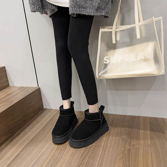 Genuine Leather Snow Boots Short Boots - Mubimart