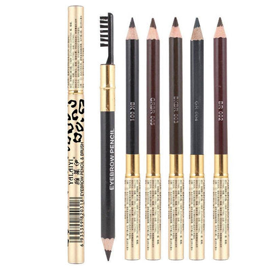 Yalaiyi Eyebrow Pencil Leopard Print Eyebrow Pencil Kuaishou And Douyin Live Broadcast Hot Selling Waterproof Distinct Look Wild Eyebrow Pencil - Mubimart