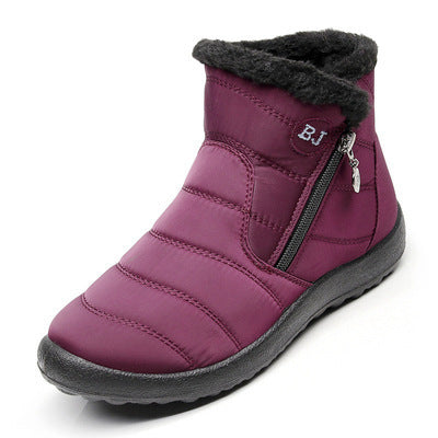 Umbrella Cloth Snow Boots Side Zipper Cotton Boots Mid-calf Waterproof Snow Boots