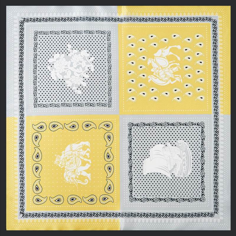 New Simulated Silk Satin Printed Scarves - Mubimart
