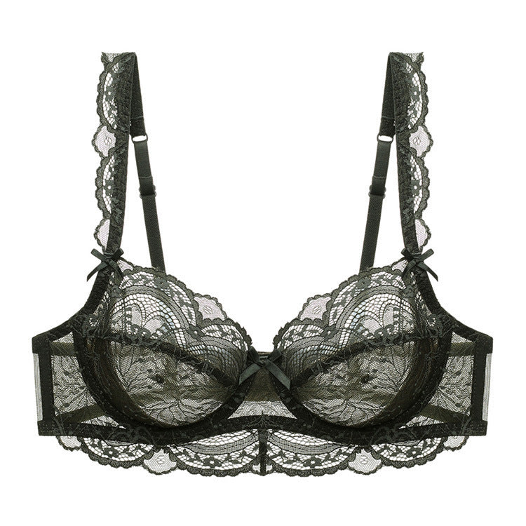 Transparent Lace Bra Ultra-thin Plus Size Bra - Mubimart -  