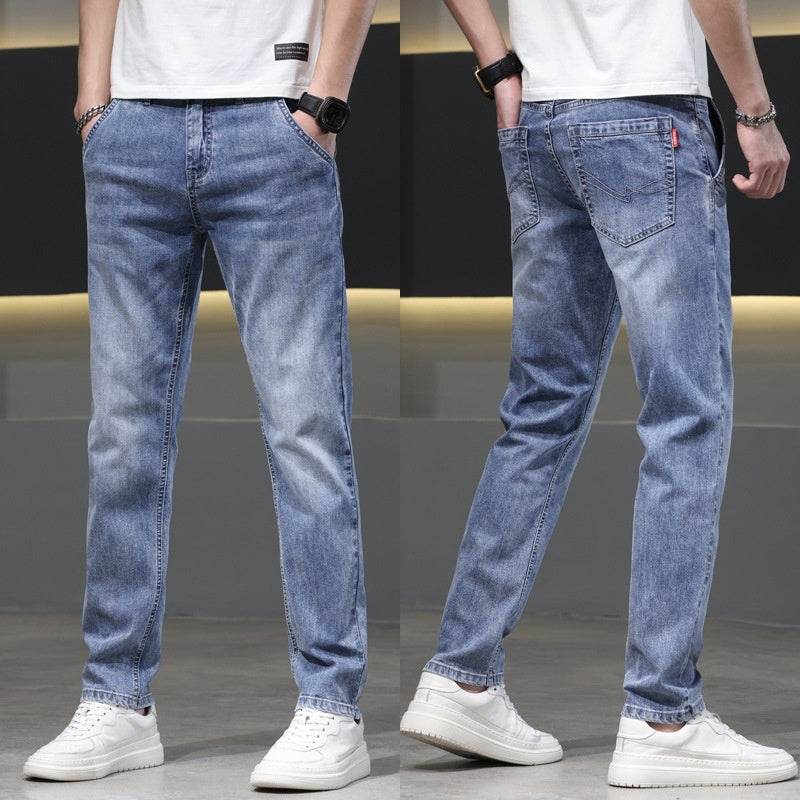Men's Jeans Straight Fashion Slim Fit - Mubimart