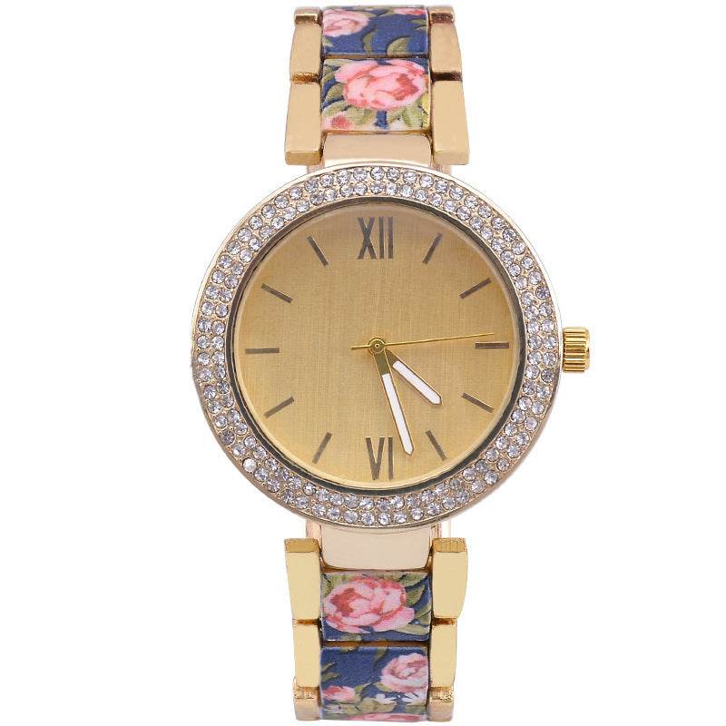 Fashion Printing Steel Watch Women - Mubimart
