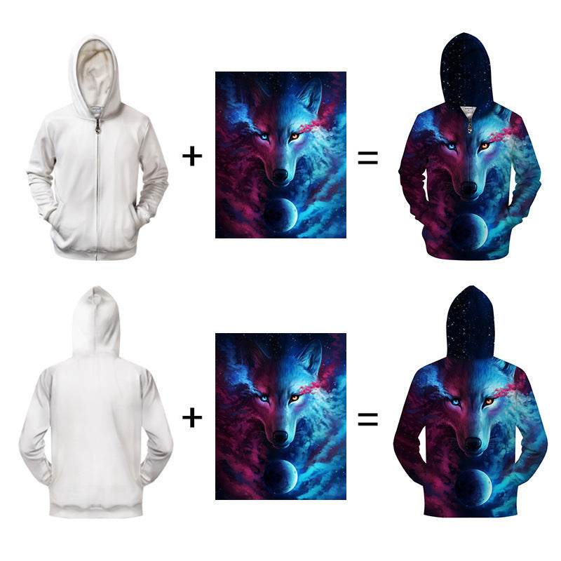 Fall Winter Mens Sweater Print Hoodie - Mubimart