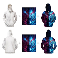 Fall Winter Mens Sweater Print Hoodie