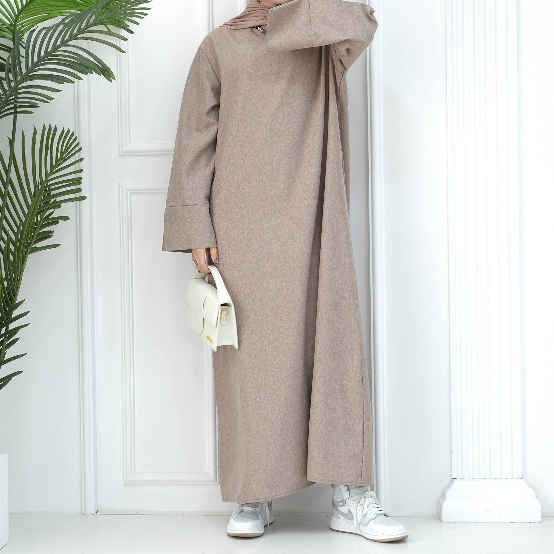 Middle East Turkey Loose Plus Size Elegant Dress Robe - Mubimart