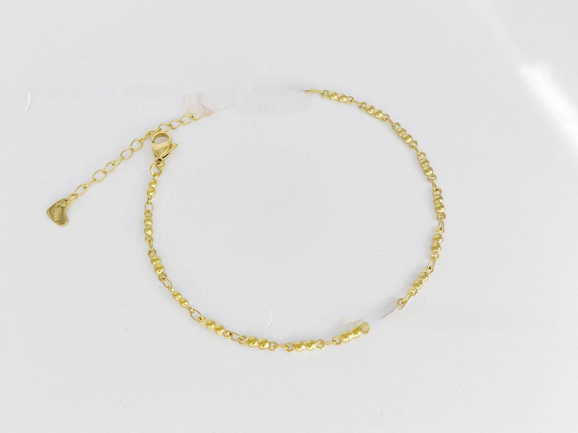 Simple Niche European And American Style Stainless Steel Anklets - Mubimart