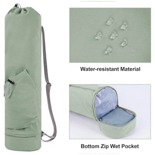 Yoga Mat Bag With Water Bottle Pocket And Bottom Wet Bag Multifunction Storage Bag - Mubimart