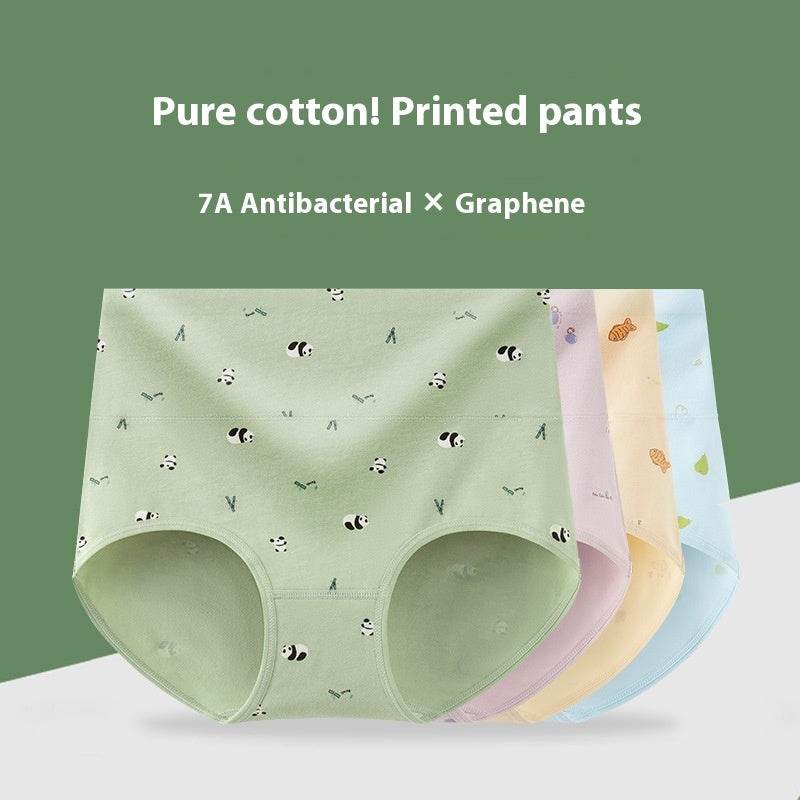7A Antibacterial High Waist Belly Shaping Panties Cotton Hip Lifting - Mubimart
