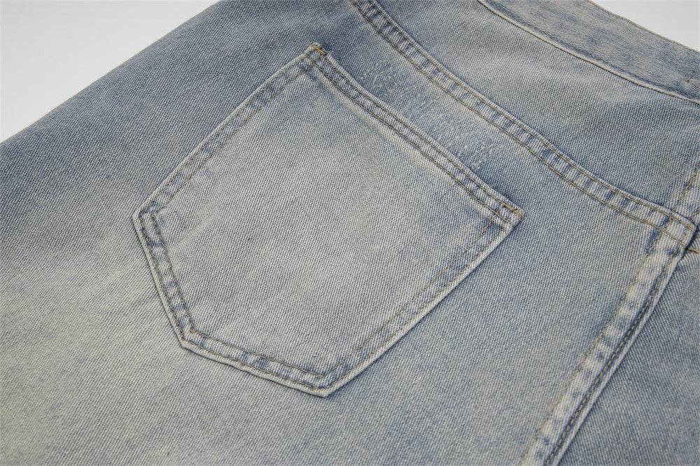 Ripped Denim Shorts For Men And Women - Mubimart
