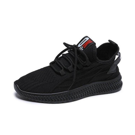High Platform Sneakers Shoes Black,White Vulcanize Sneakers.Breathable Mesh Comfort Casual ,Chunky Shoe - Mubimart