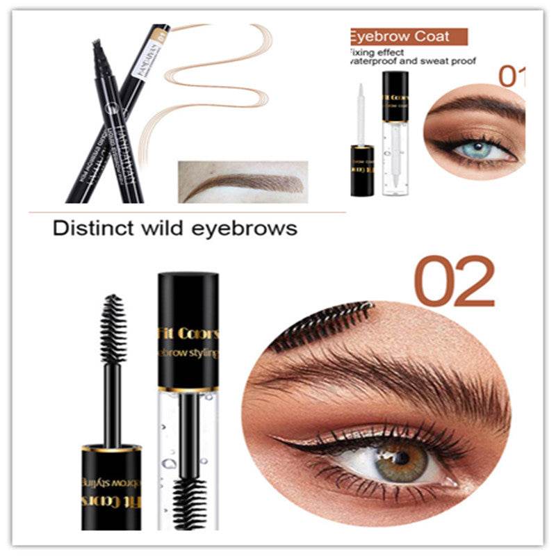 Four-head Eyebrow Pencil Liquid Eyebrow Pencil Tattoo Eyebrow Pencil Eyebrow Pencil 4-head Eyebrow Pencil Four-jaw Eyebrow Pencil - Mubimart